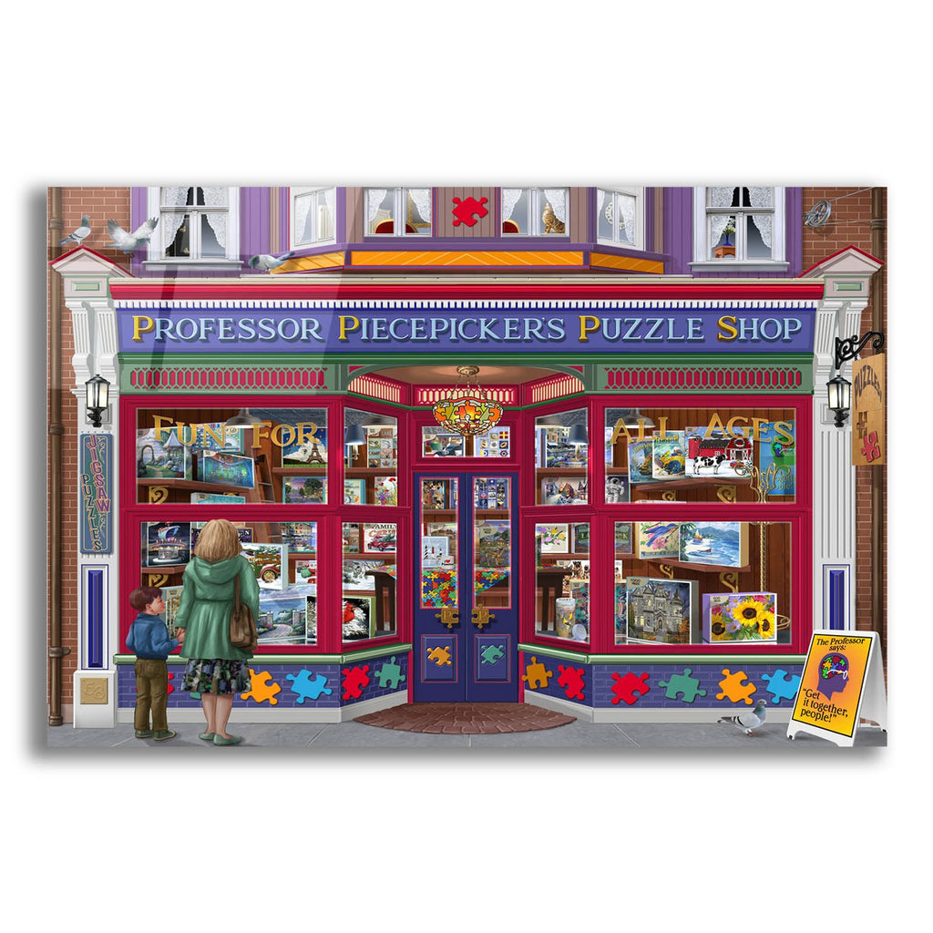 Professor Puzzles by Bigelow Illustrations acrylic glass wall art