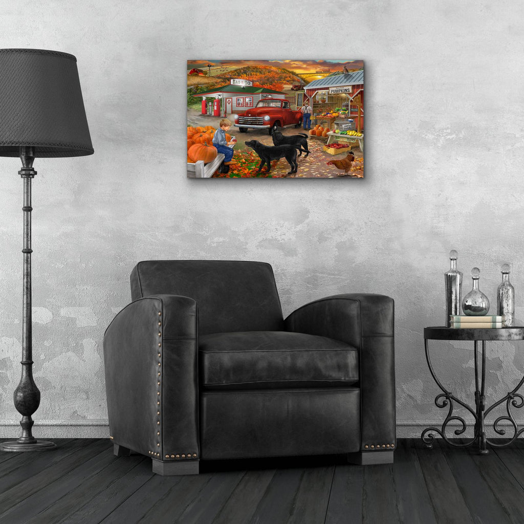 Roadside Stand 11-4 by Bigelow Illustrations - 24x16 acrylic wall art in a room