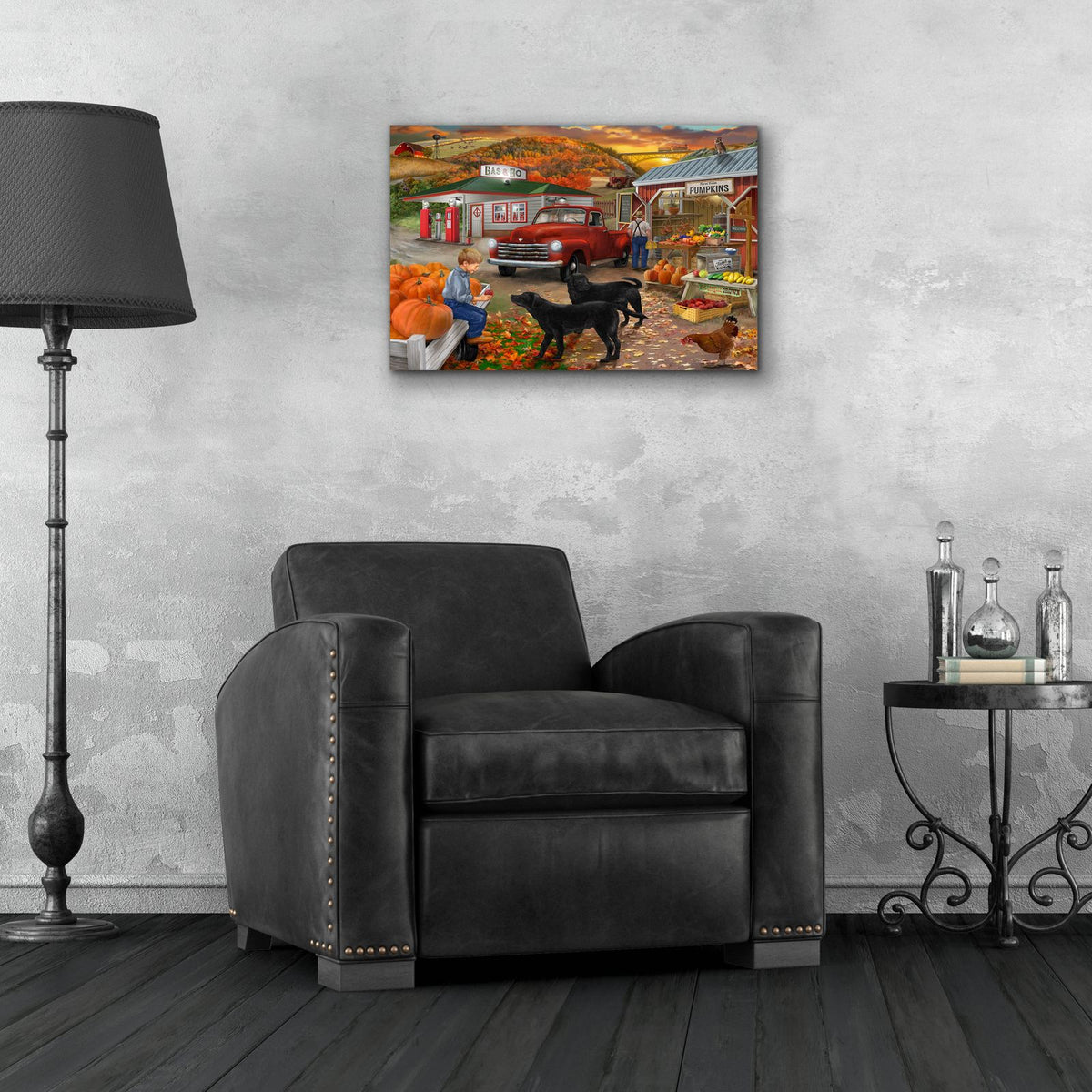 Roadside Stand 11-4 by Bigelow Illustrations - 24x16 acrylic wall art in a room