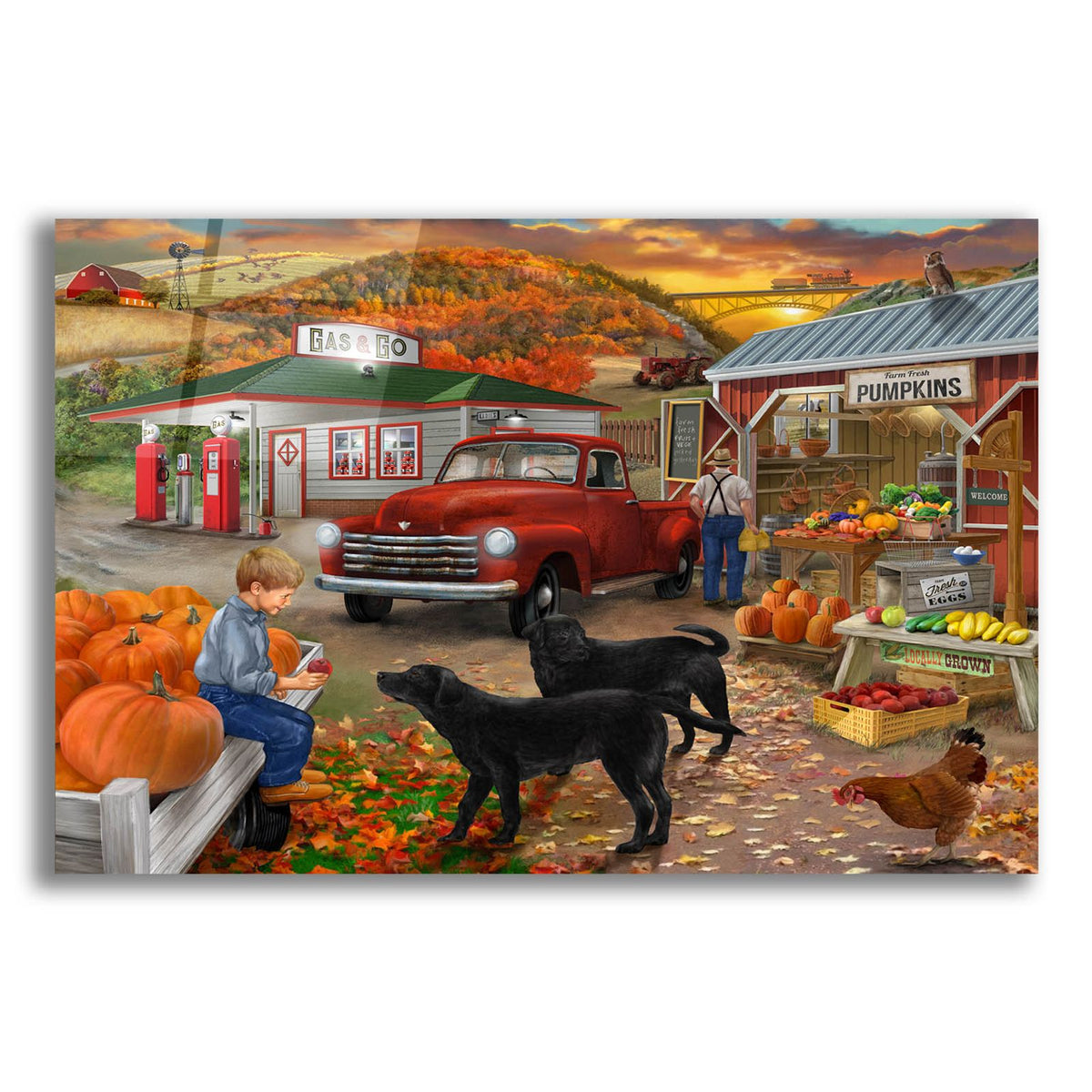 Roadside Stand 11-4 by Bigelow Illustrations acrylic glass wall art