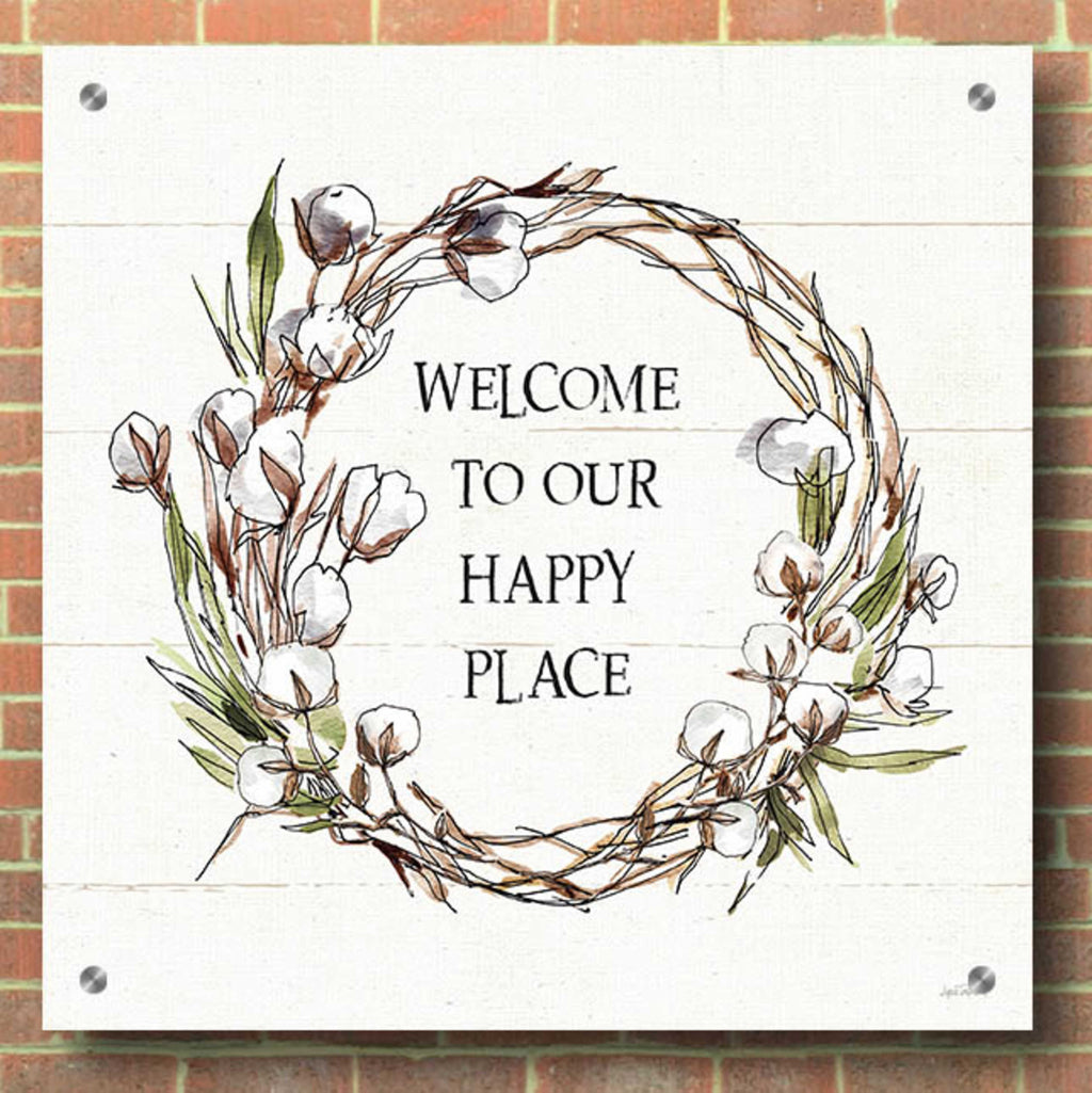 Country Life VII Welcome by Anne Tavoletti - 36x36 acrylic wall art in a room
