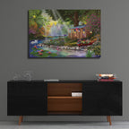 Butterfly Lake by Bigelow Illustrations - 36x24 acrylic wall art in a room