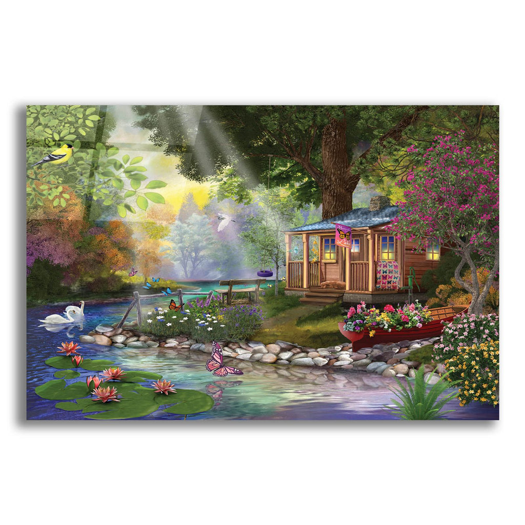 Butterfly Lake by Bigelow Illustrations acrylic glass wall art