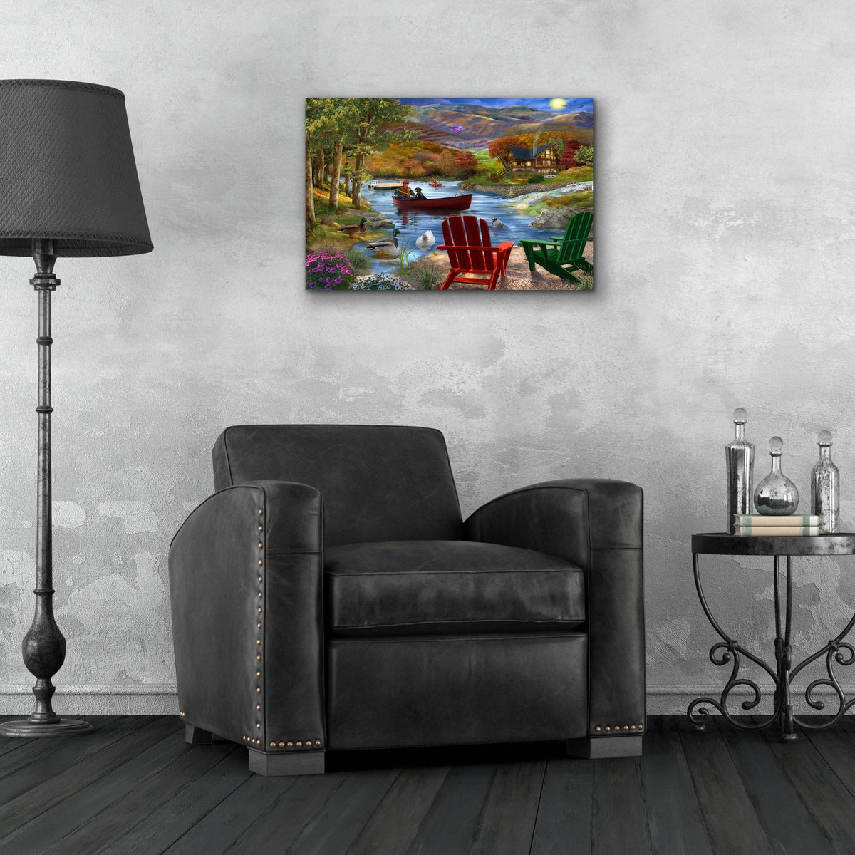 Lake Life by Bigelow Illustrations - 24x16 acrylic wall art in a room