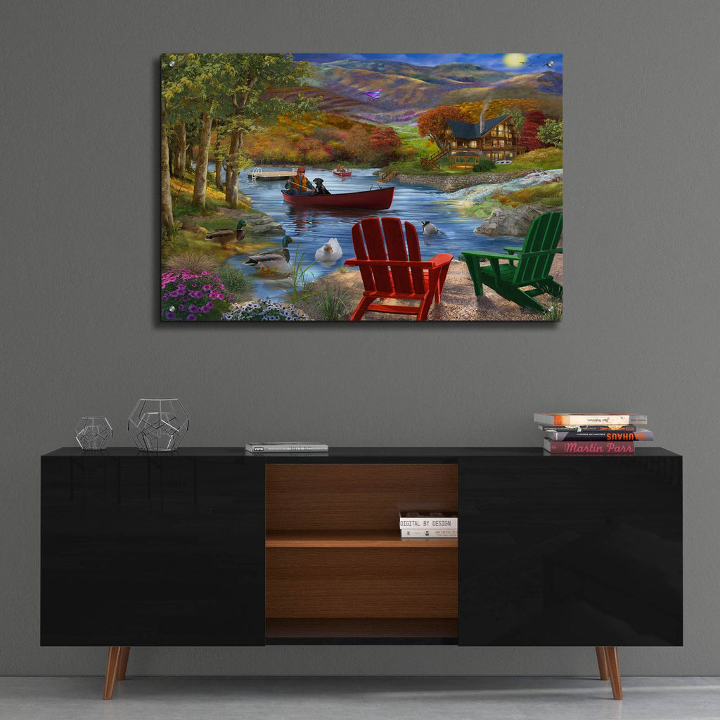 Lake Life by Bigelow Illustrations - 36x24 acrylic wall art in a room