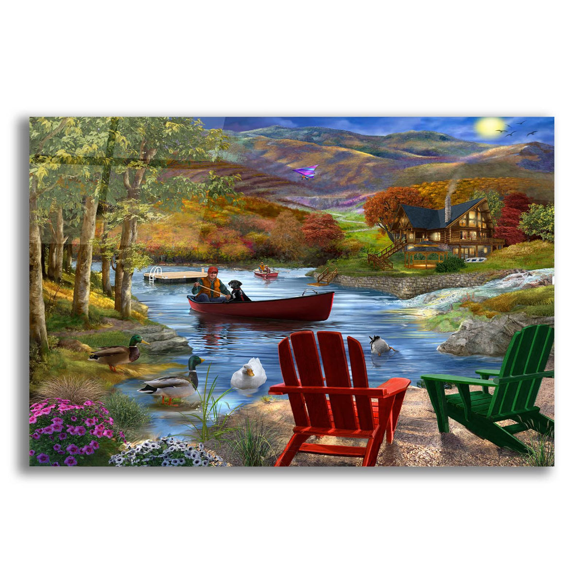 Lake Life by Bigelow Illustrations acrylic glass wall art