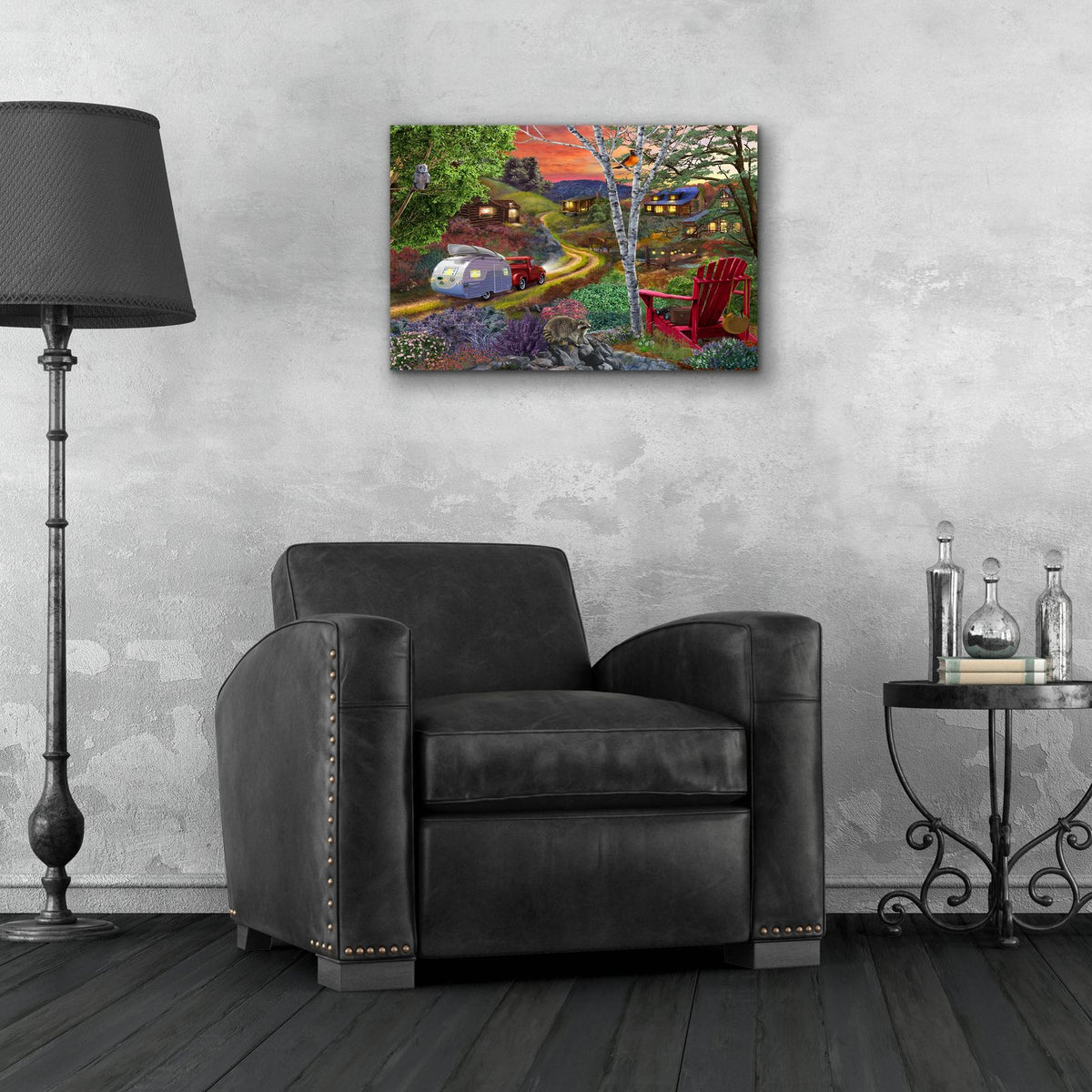 Neighbors 2 by Bigelow Illustrations - 24x16 acrylic wall art in a room