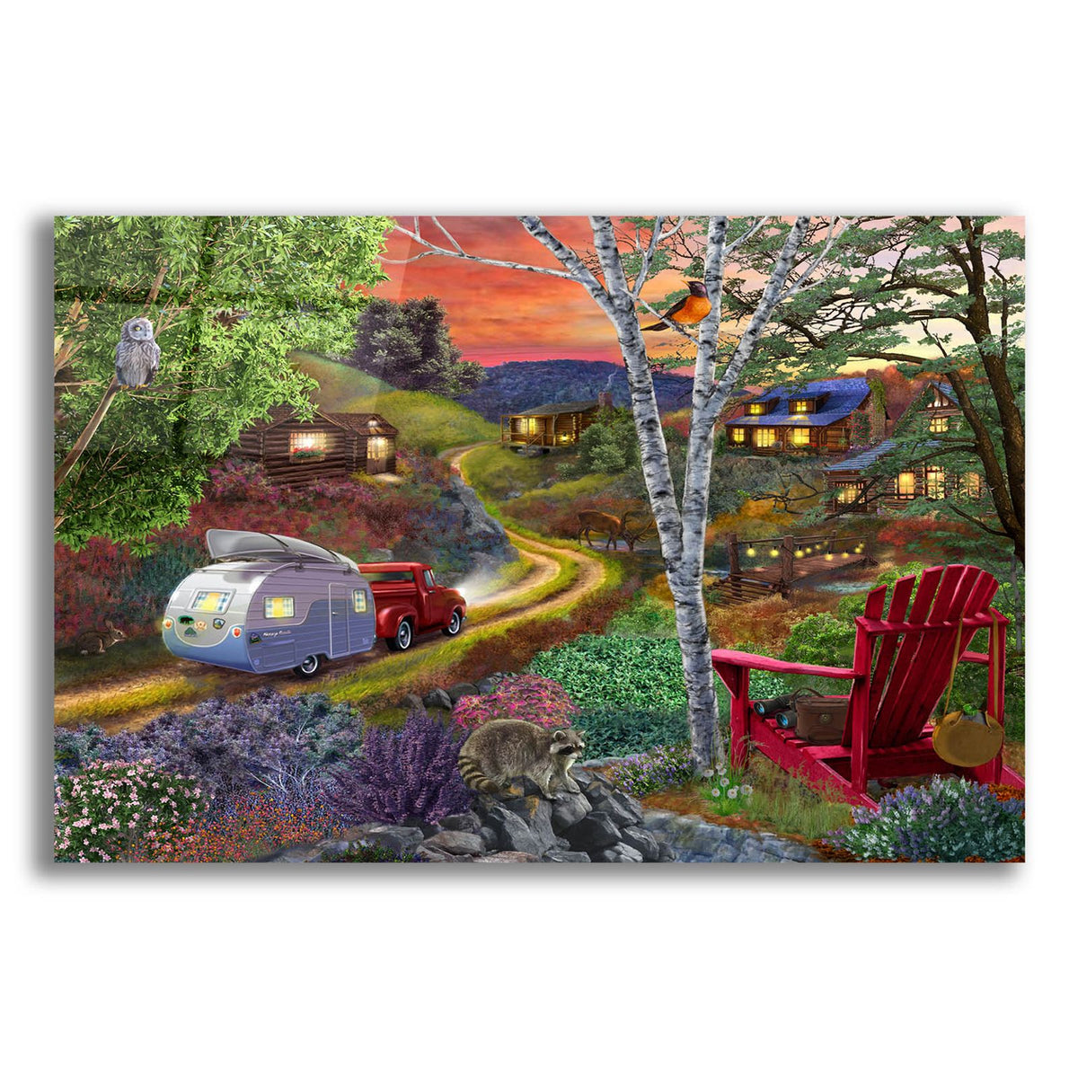 Neighbors 2 by Bigelow Illustrations acrylic glass wall art