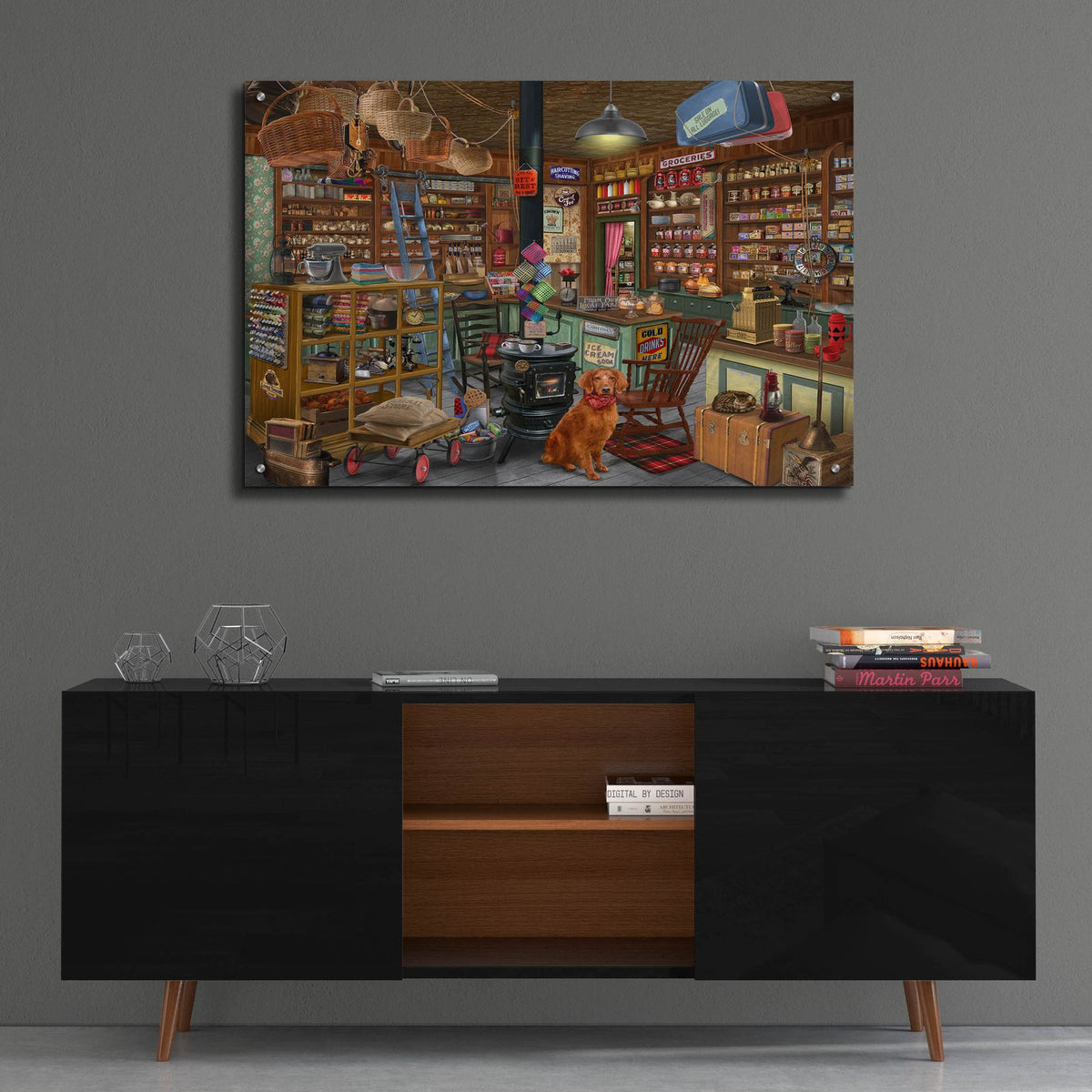 General Merchandise by Bigelow Illustrations - 36x24 acrylic wall art in a room
