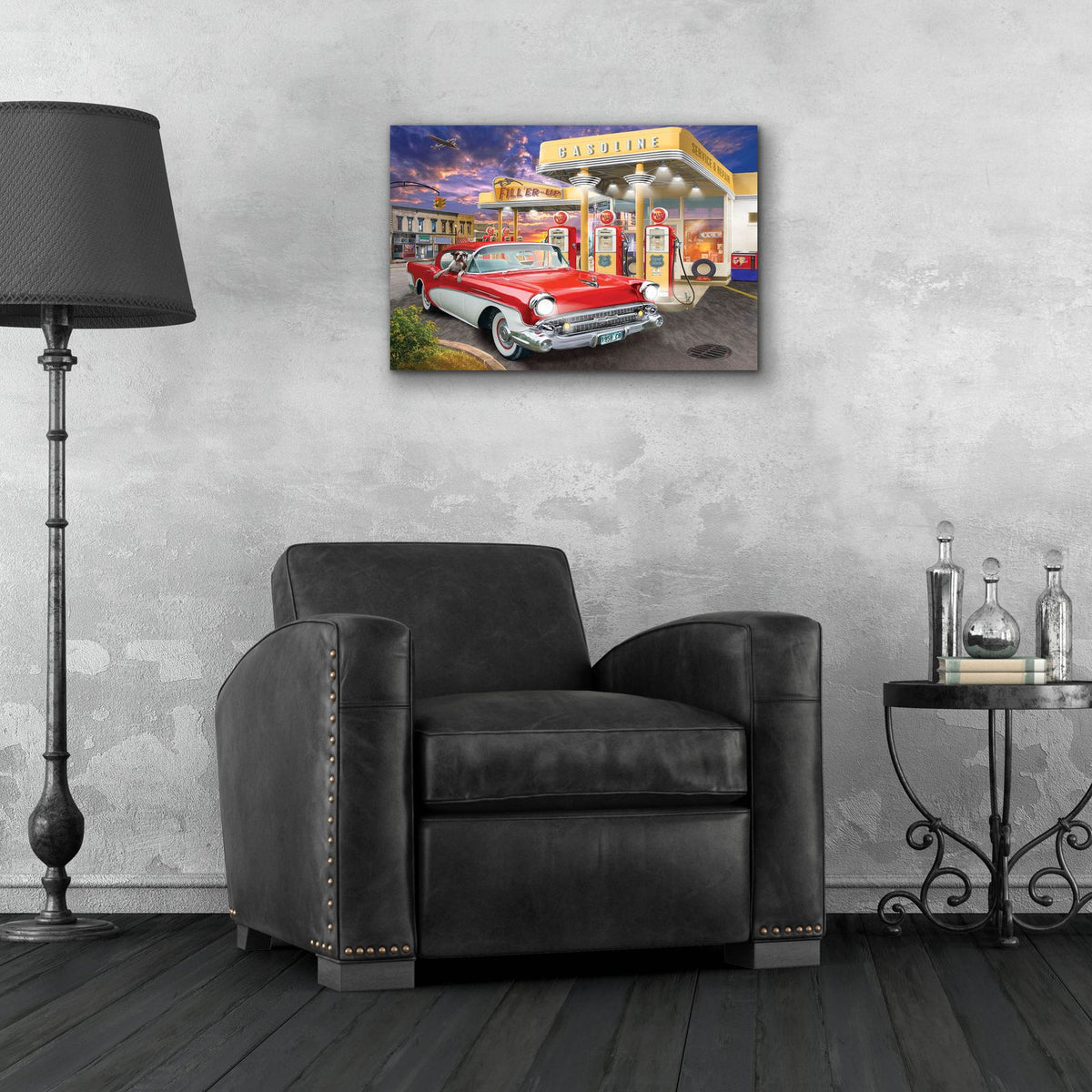 Filler Up by Bigelow Illustrations - 24x16 acrylic wall art in a room