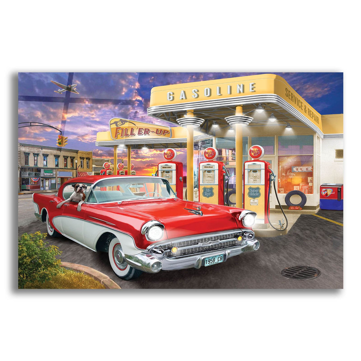 Filler Up by Bigelow Illustrations acrylic glass wall art