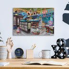 Fins, Fur And Feathers by Bigelow Illustrations - 16x12 acrylic wall art in a room