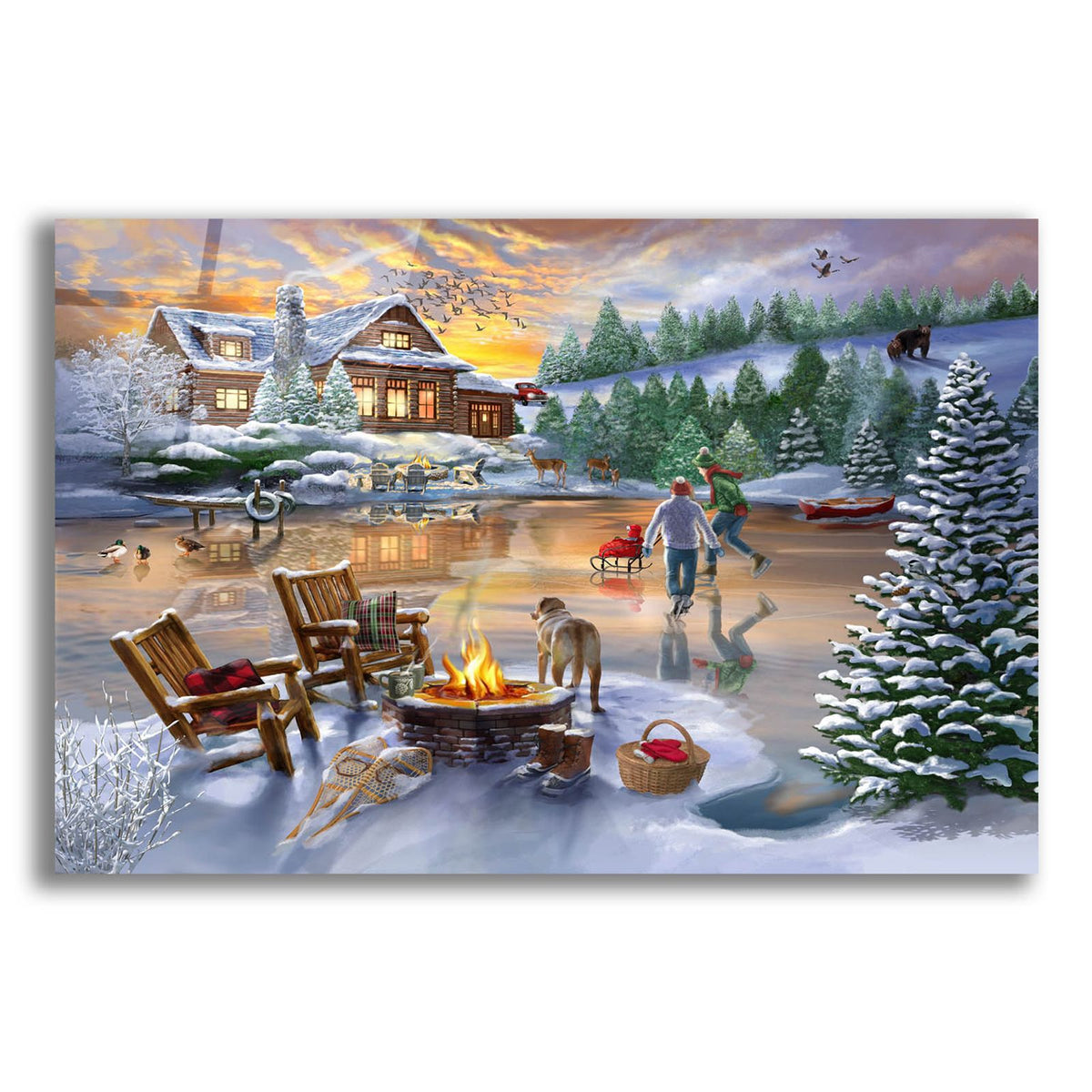 Evening Skate by Bigelow Illustrations acrylic glass wall art