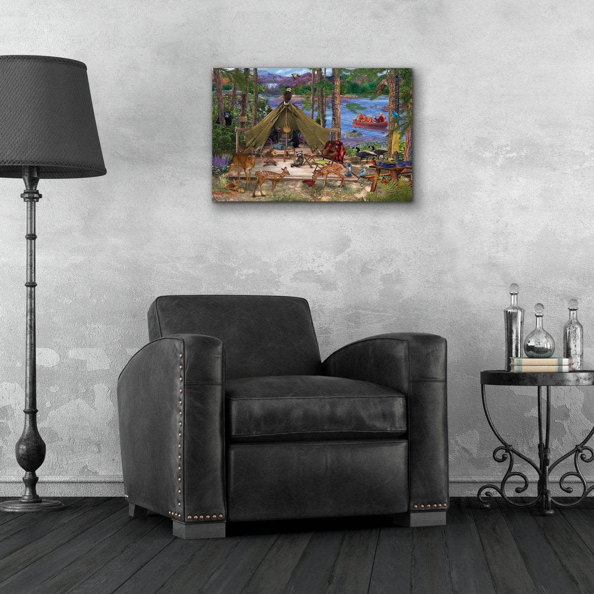 Friends And Family by Bigelow Illustrations - 24x16 acrylic wall art in a room