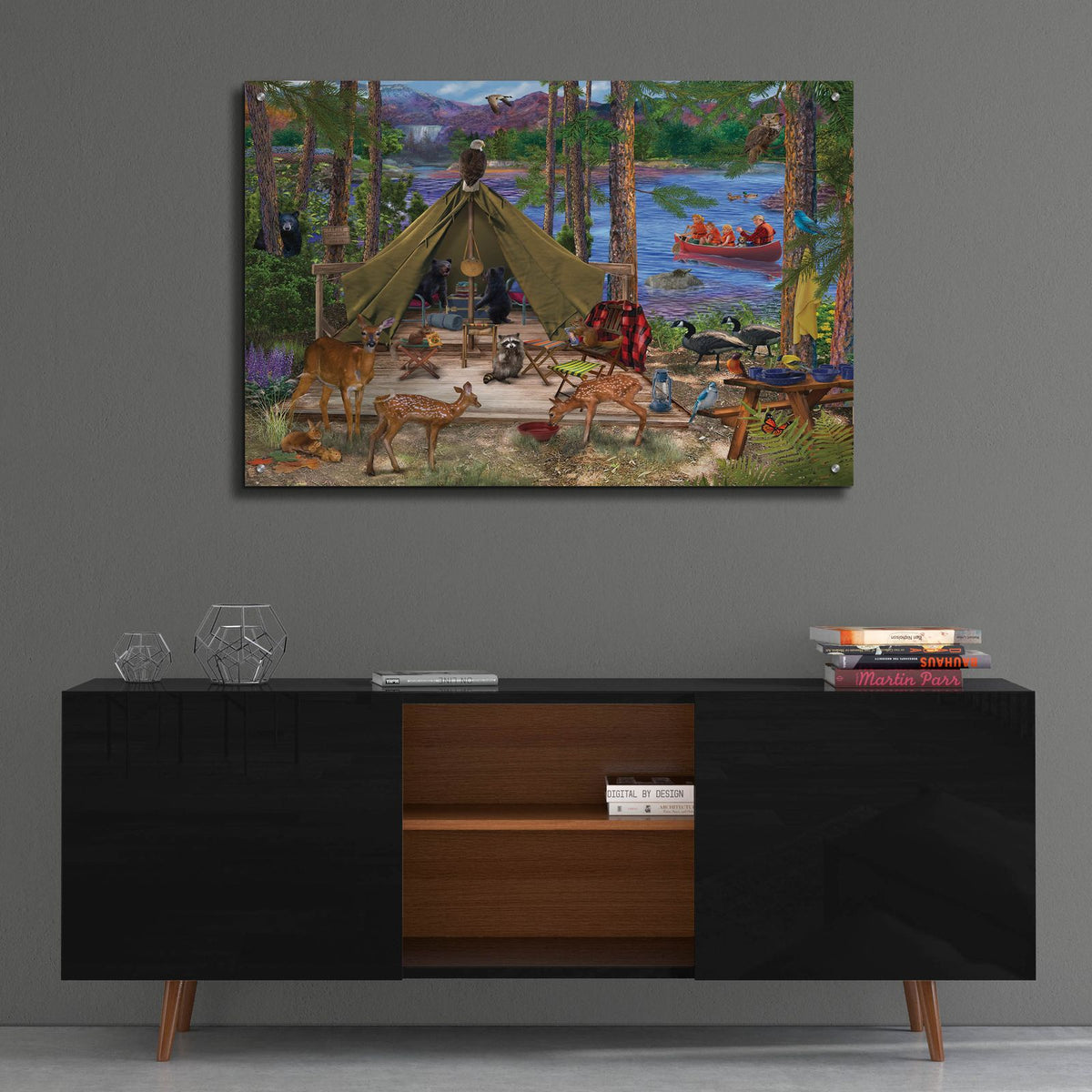 Friends And Family by Bigelow Illustrations - 36x24 acrylic wall art in a room