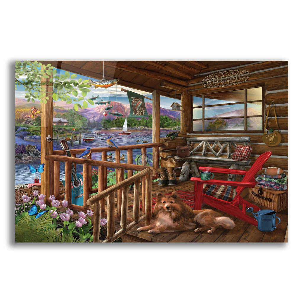 Porch Life by Bigelow Illustrations acrylic glass wall art