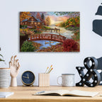 Autumn Evening by Bigelow Illustrations - 16x12 acrylic wall art in a room