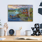 Peaceful Summer by Bigelow Illustrations - 16x12 acrylic wall art in a room