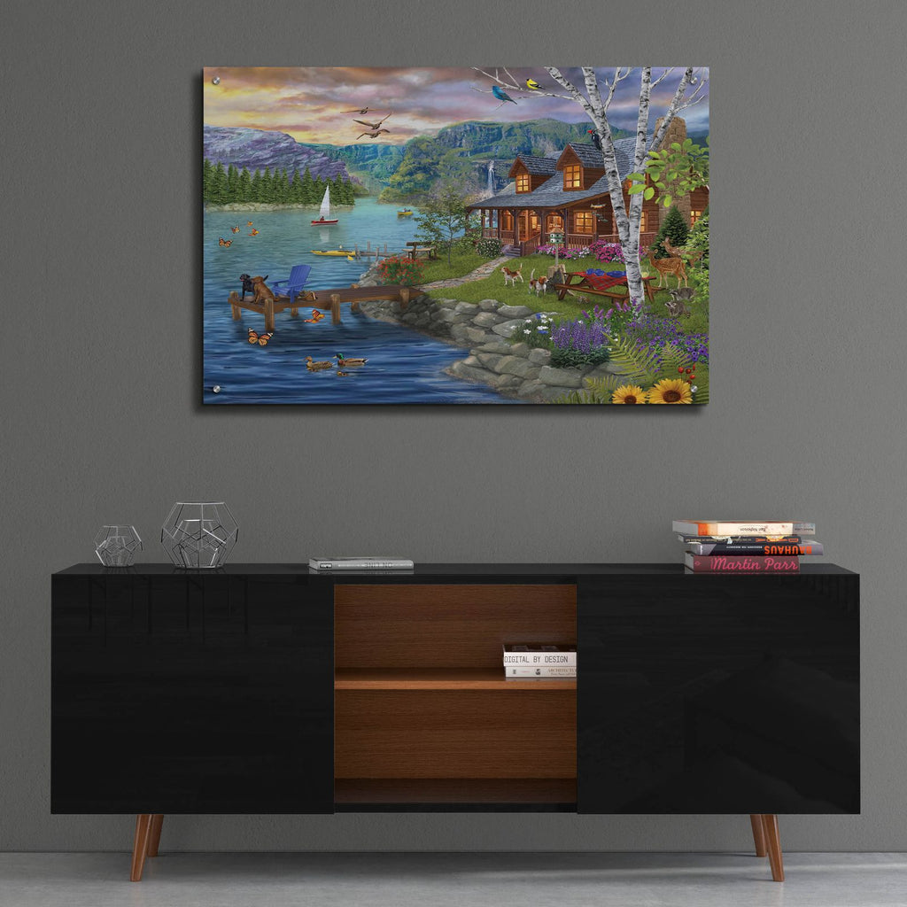 Peaceful Summer by Bigelow Illustrations - 36x24 acrylic wall art in a room