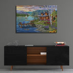 Peaceful Summer by Bigelow Illustrations - 36x24 acrylic wall art in a room