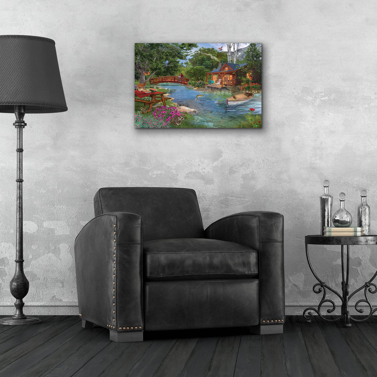 Simple Pleasures by Bigelow Illustrations - 24x16 acrylic wall art in a room