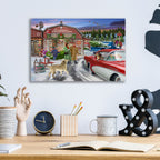 Tree Farm by Bigelow Illustrations - 16x12 acrylic wall art in a room