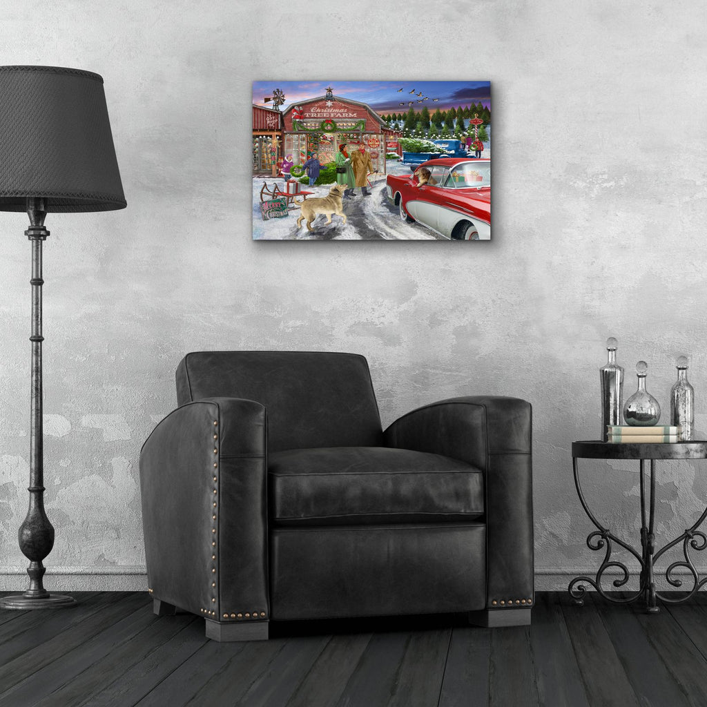 Tree Farm by Bigelow Illustrations - 24x16 acrylic wall art in a room