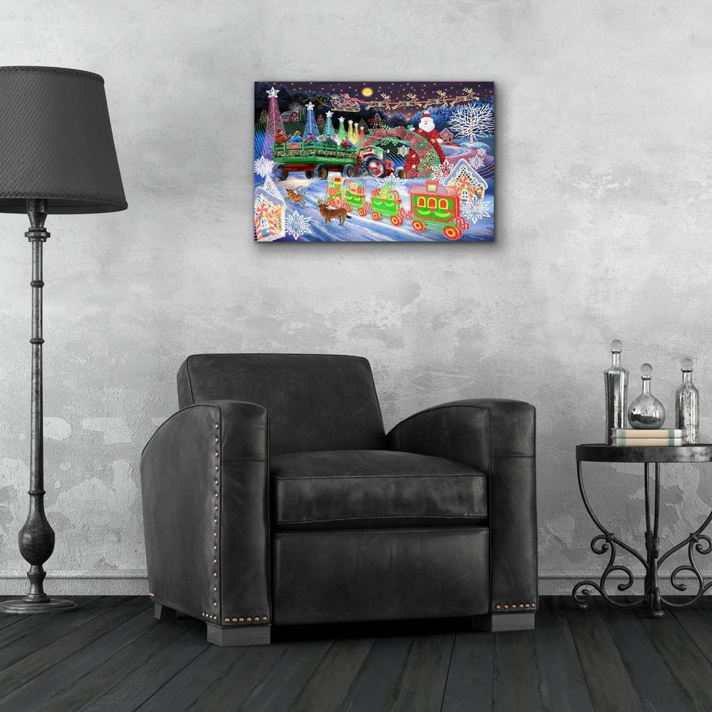 Hayride Festival by Bigelow Illustrations - 24x16 acrylic wall art in a room