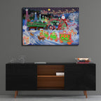 Hayride Festival by Bigelow Illustrations - 36x24 acrylic wall art in a room