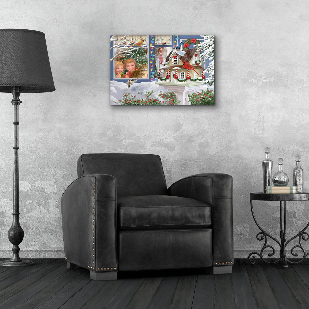 A Home For Christmas by Bigelow Illustrations - 24x16 acrylic wall art in a room