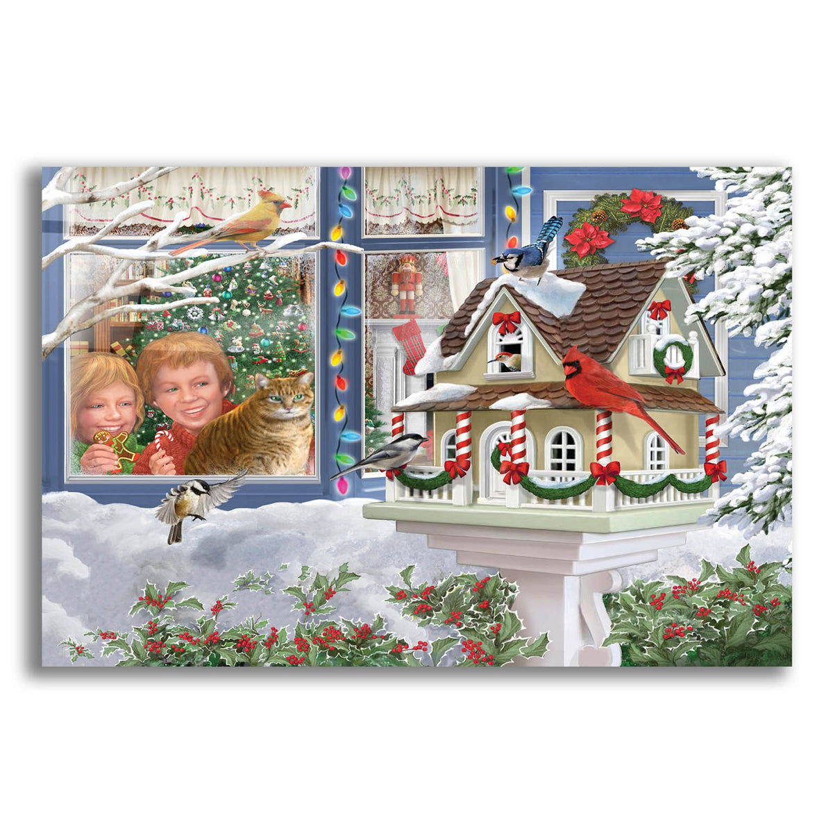 A Home For Christmas by Bigelow Illustrations acrylic glass wall art
