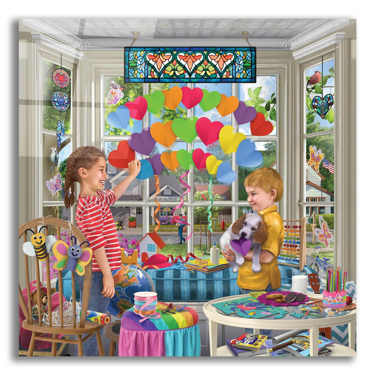 Love Rainbow by Bigelow Illustrations acrylic glass wall art