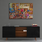 Fun With Puppies by Bigelow Illustrations - 36x24 acrylic wall art in a room