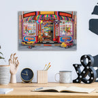 Corner Toy Shop by Bigelow Illustrations - 16x12 acrylic wall art in a room