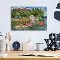 Gazebo Lake by Bigelow Illustrations - 16x12 acrylic wall art in a room