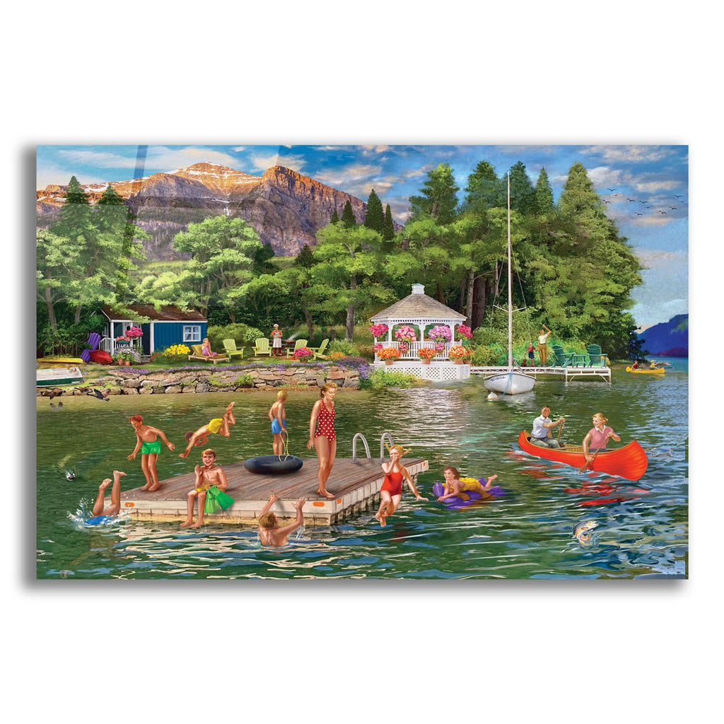 Gazebo Lake by Bigelow Illustrations acrylic glass wall art
