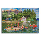 Gazebo Lake by Bigelow Illustrations acrylic glass wall art