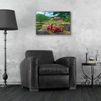 Country Road (Flower Truck) by Bigelow Illustrations - 24x16 acrylic wall art in a room
