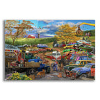 Rusty Gold And His Junkyard Dogs by Bigelow Illustrations acrylic glass wall art