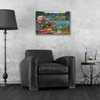 Angling For Fun by Bigelow Illustrations - 24x16 acrylic wall art in a room