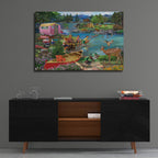 Angling For Fun by Bigelow Illustrations - 36x24 acrylic wall art in a room