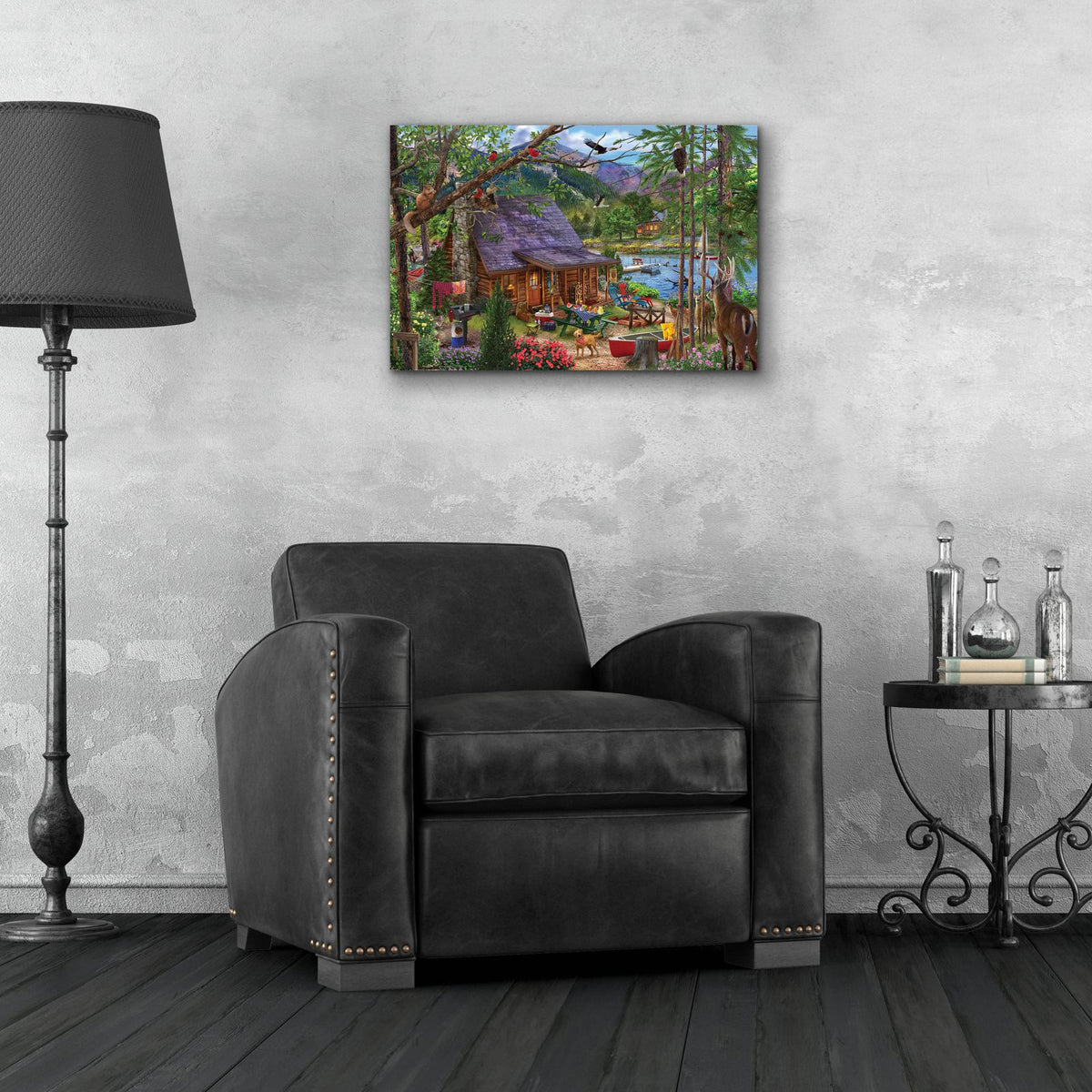 Our Summer Place by Bigelow Illustrations - 24x16 acrylic wall art in a room