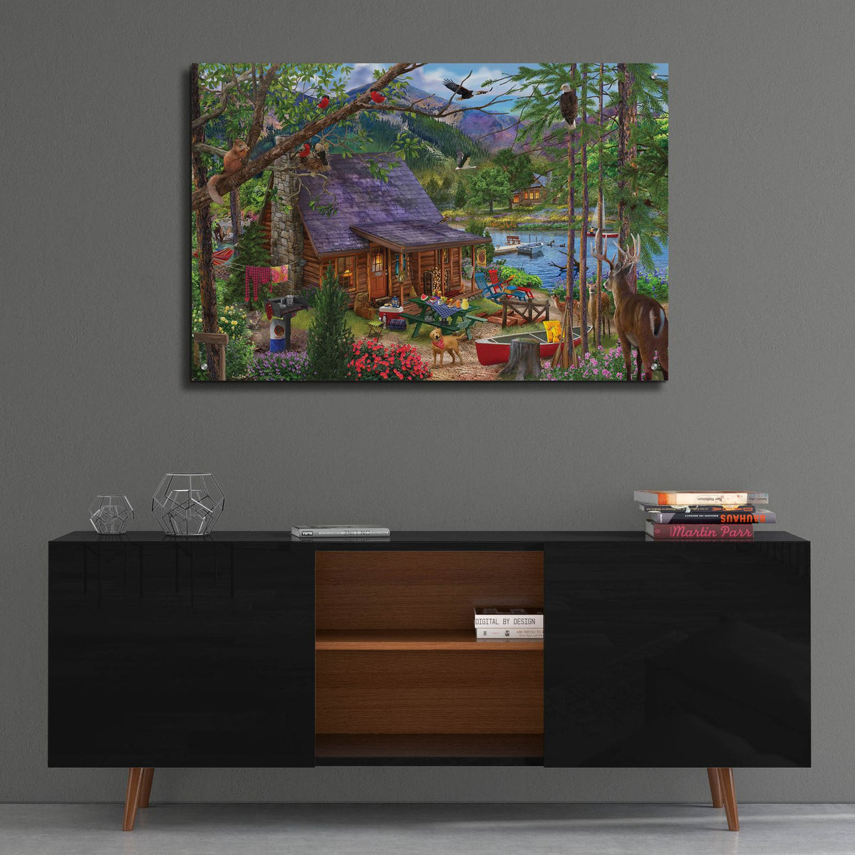 Our Summer Place by Bigelow Illustrations - 36x24 acrylic wall art in a room