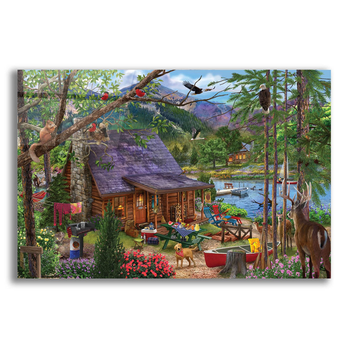 Our Summer Place by Bigelow Illustrations acrylic glass wall art
