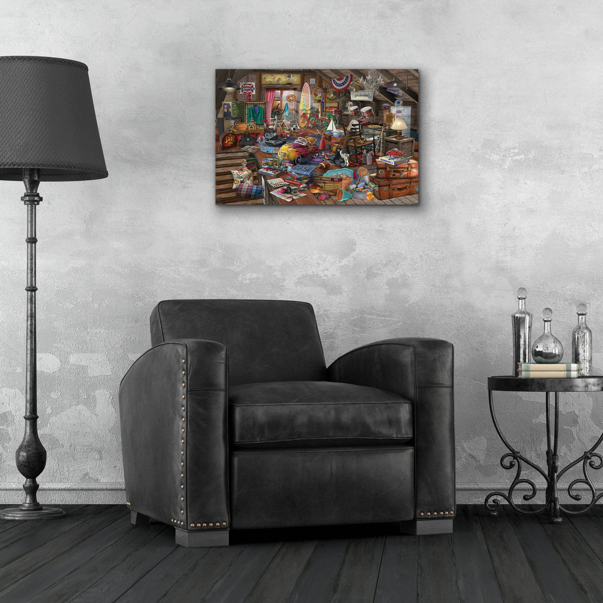 Stowed Away by Bigelow Illustrations - 24x16 acrylic wall art in a room