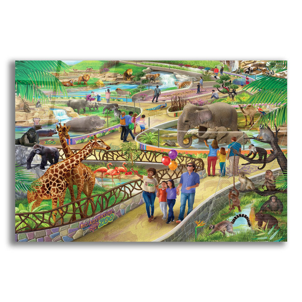 Big Adventure Zoo by Bigelow Illustrations acrylic glass wall art