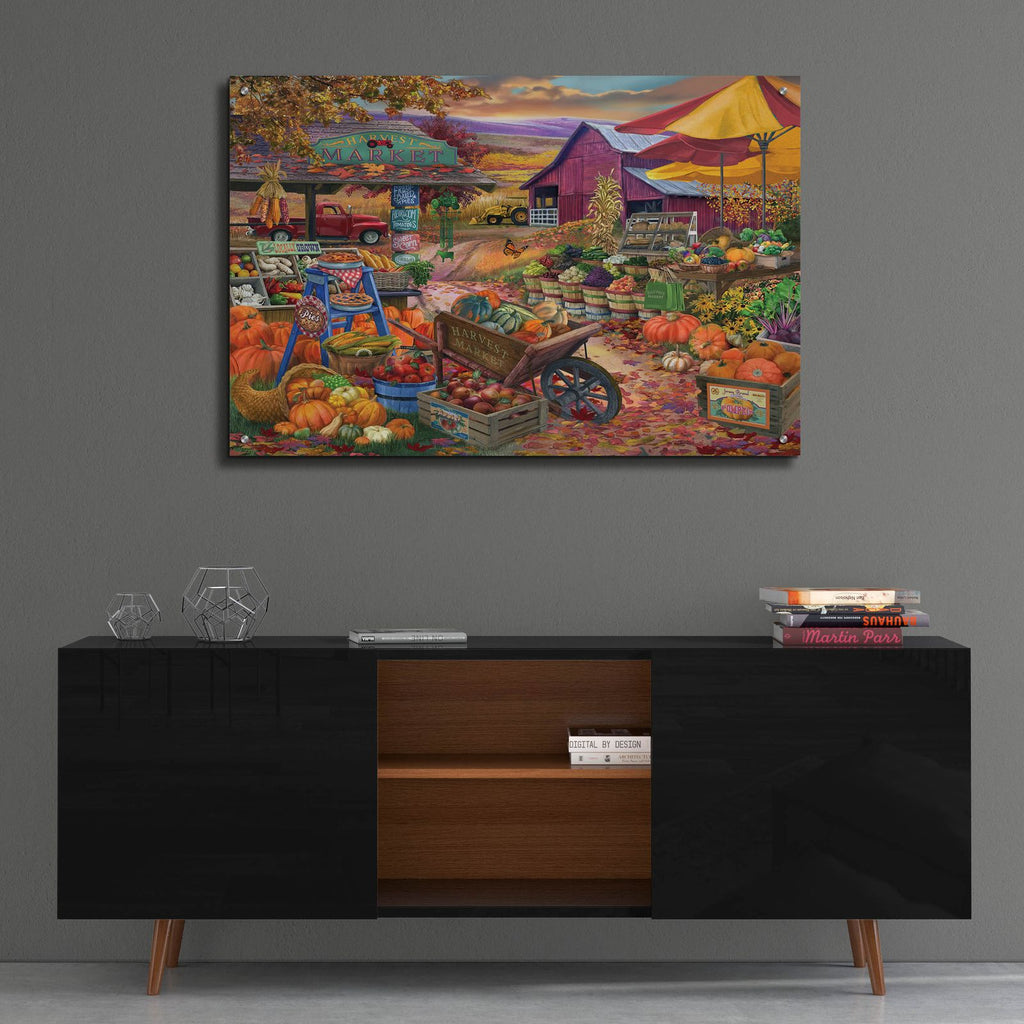 Harvest Market by Bigelow Illustrations - 36x24 acrylic wall art in a room