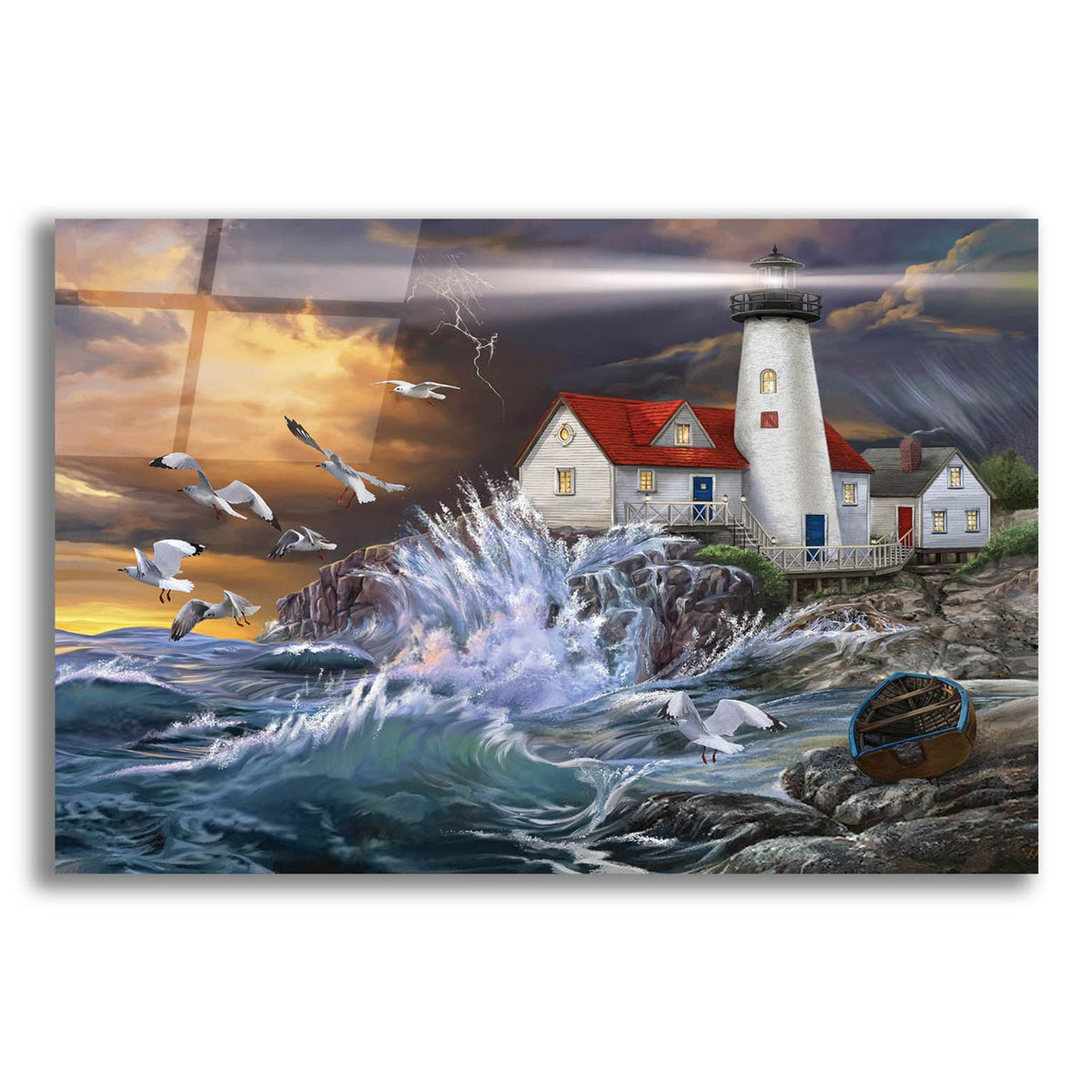 Stormy Coast by Bigelow Illustrations acrylic glass wall art