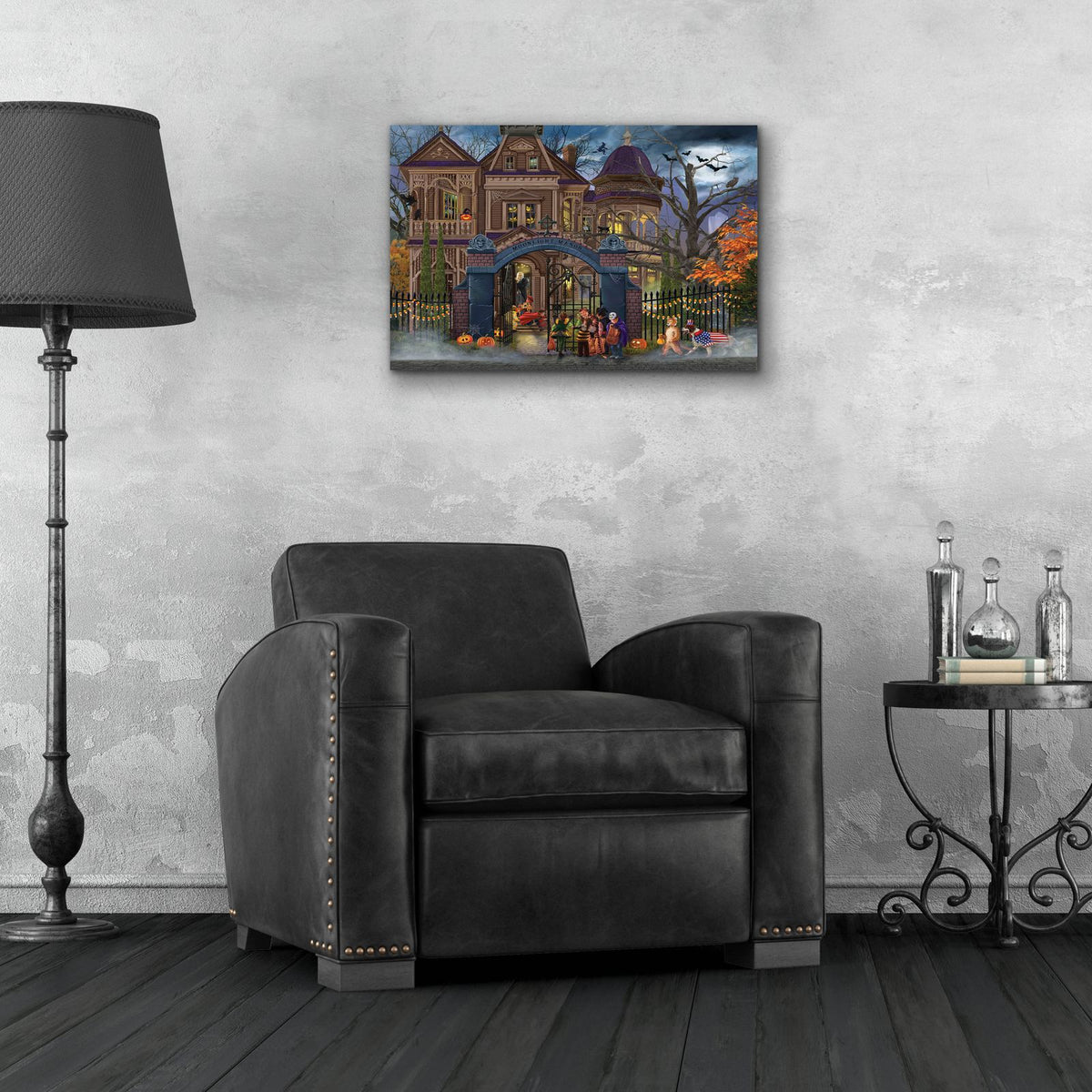 Moonlight Manor by Bigelow Illustrations - 24x16 acrylic wall art in a room