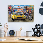 Main Street Muscle by Bigelow Illustrations - 16x12 acrylic wall art in a room